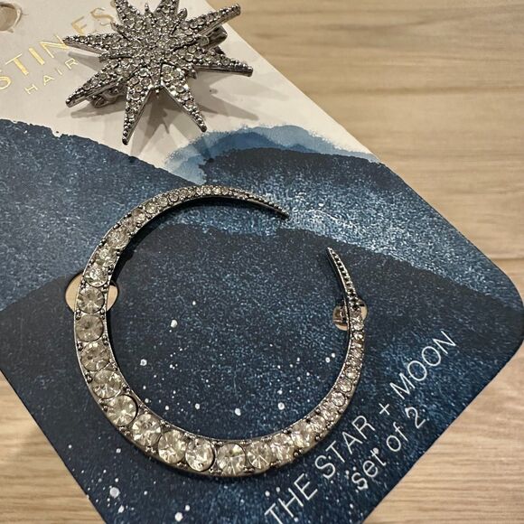Kristin Ess Star and Moon Hair Clip Set - Picture 4 of 6